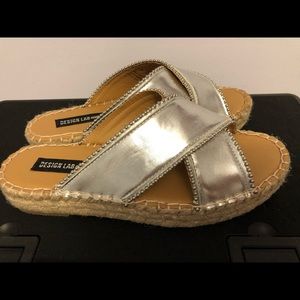 Design Lab Silver Metallic Sandals
